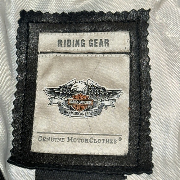 Genuine Heavy Harley Davidson leather Jacket women’s Size L - Picture 5 of 16